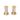 Two-Tone Brass / Stainless Steel Salt & Pepper Shakers Set, Set of 2 pcs