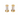 Two-Tone Brass / Stainless Steel Salt & Pepper Shakers Set, Set of 2 pcs
