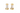 Two-Tone Brass/Stainless Steel Salt & Pepper Shakers Set, Set of 2 pcs