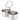 Stainless Steel Serving Chomukha or Sagdan, 2 Bowls, 4"