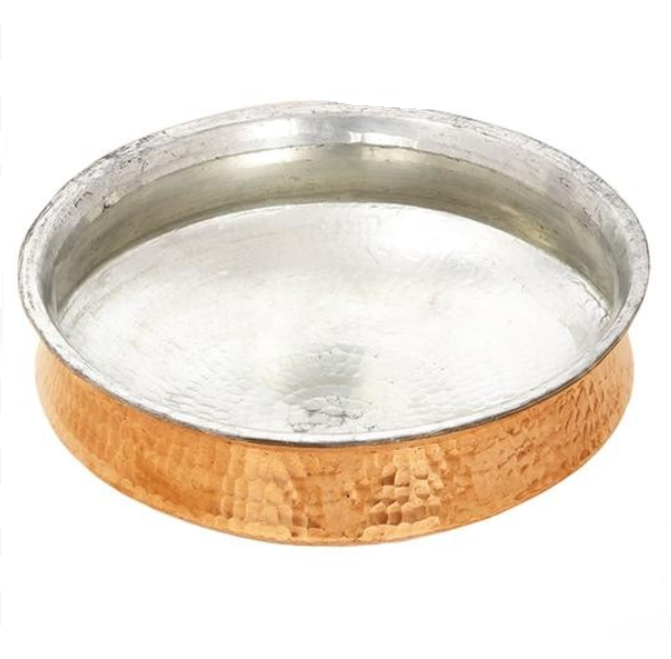 Heavy Duty Copper Hammered Big Size Cooking Handi or Lagan with Tin Lining,  30