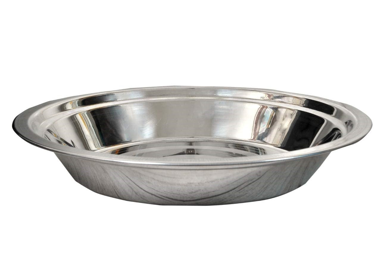 Stainless Steel Big Size Platter or Tray 19 Round Heavy Duty Parat