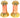 Copper/Brass Salt & Pepper Shakers Set, Two-Tone, Set of 2 pcs