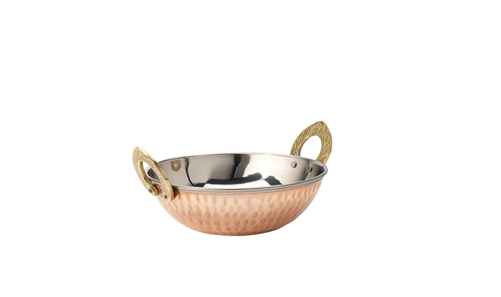 Hammered Stainless Steel Kadai - Small