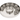Round stainless steel hammered curved thali or plate 13"