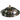 Stainless Steel Plate Dome with Brass Lid for Covering Food, 12" Round
