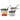 Stainless Steel Serving Sauce Pan Set with Brass Handle - 350 ml, 475 ml & 590 ml