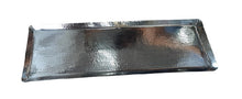 Load image into Gallery viewer, Stainless Steel Hammered Big Size Rectangle Shape Platter, 24&quot; x 12&quot;, Serving platter
