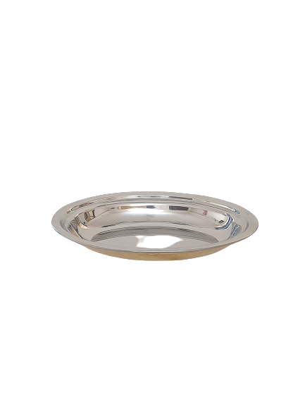 Brass/Stainless Steel Oval Dish or Au Gratin, 500 ML, Double Wall, Hammered Finish