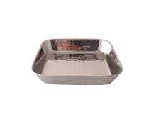 Load image into Gallery viewer, Stainless Steel Hammered Square Bowl or Halwa Plate, 200 ML
