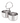 Stainless Steel Serving Chomukha or Sagdan, 2 Bowls, 4.5"