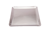 Load image into Gallery viewer, 11&quot; x 11&quot;, Hammered Square Serving Platter Tray, Stainless Steel, Silver Plate
