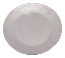Charger l&#39;image dans la galerie, Double Wall Stainless Steel Hammered Round Plate or Platter, 11&quot; Diameter
