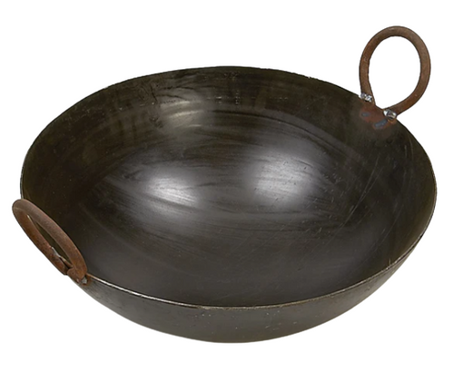 Pure Iron Kadai or Kadhai, come with handle for easy handling