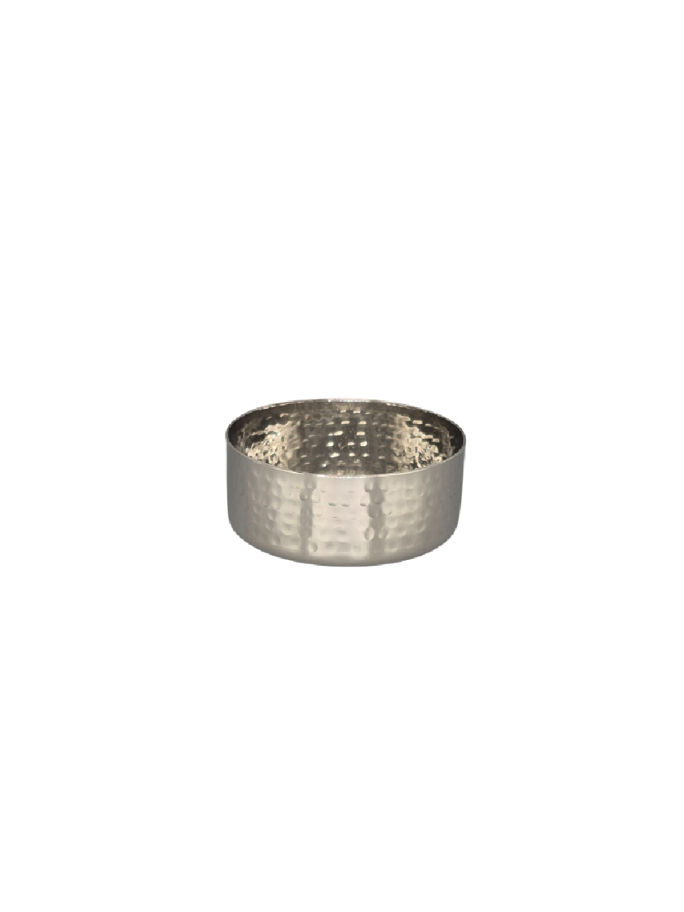 Stainless Steel Flat Round Hammered Katori Bowl, 150 ML