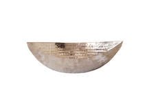 Load image into Gallery viewer, Stainless Steel Hammered Oval Boat Shape Decorative Platter or Bread Basket, 8.5&quot;
