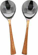 Charger l&#39;image dans la galerie, copper serving spoon set, comes with serving bowls
