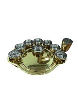 Load image into Gallery viewer, Stainless Steel PVD Gold Coating Finish Maharaja Thali Set, 10 Pieces Set
