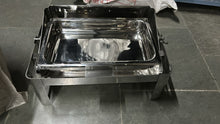 Load image into Gallery viewer, Stainless Steel Rectangle Roll Top Chafing Dish Set, 10 Liters, Catering Supplies
