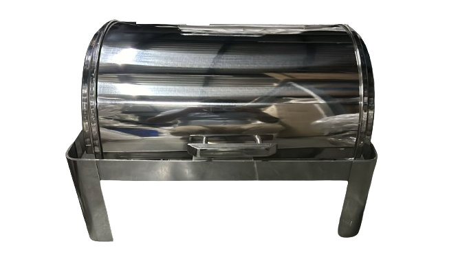 Stainless Steel Rectangle Roll Top Chafing Dish Set, 10 Liters, Catering Supplies