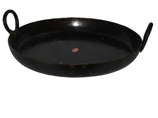 Pure Iron Jalebi Kadai / Kadhai, Double Sided Handles, Commercial Kitchenware