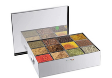 Load image into Gallery viewer, Big Jumbo Size Spice Box or Masala Box, Stainless Steel, 12 Containers, 3400 ML, 6&quot; (15 cm)
