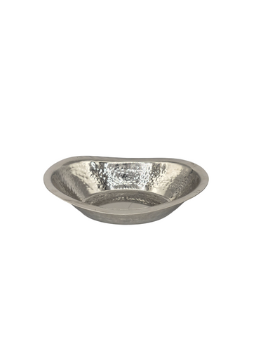 Stainless Steel Hammered Oval Mini Basket for Serving