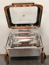 Load image into Gallery viewer, Square Hydraulic Chafer comes with Rose Gold Finish, Premium Chafing Dish Range
