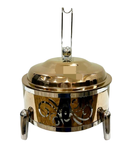 PVD Rose Gold Finish Eco Chafer, 4 Liters, Stainless Steel, Catering Supplies