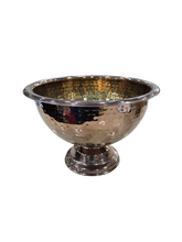 Load image into Gallery viewer, Rose gold finish punch bowl, hammered finish
