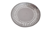 Charger l&#39;image dans la galerie, Stainless Steel Round Fruit Display Stand Platter, Table-Top, Hammered Finish, 9.25&quot;
