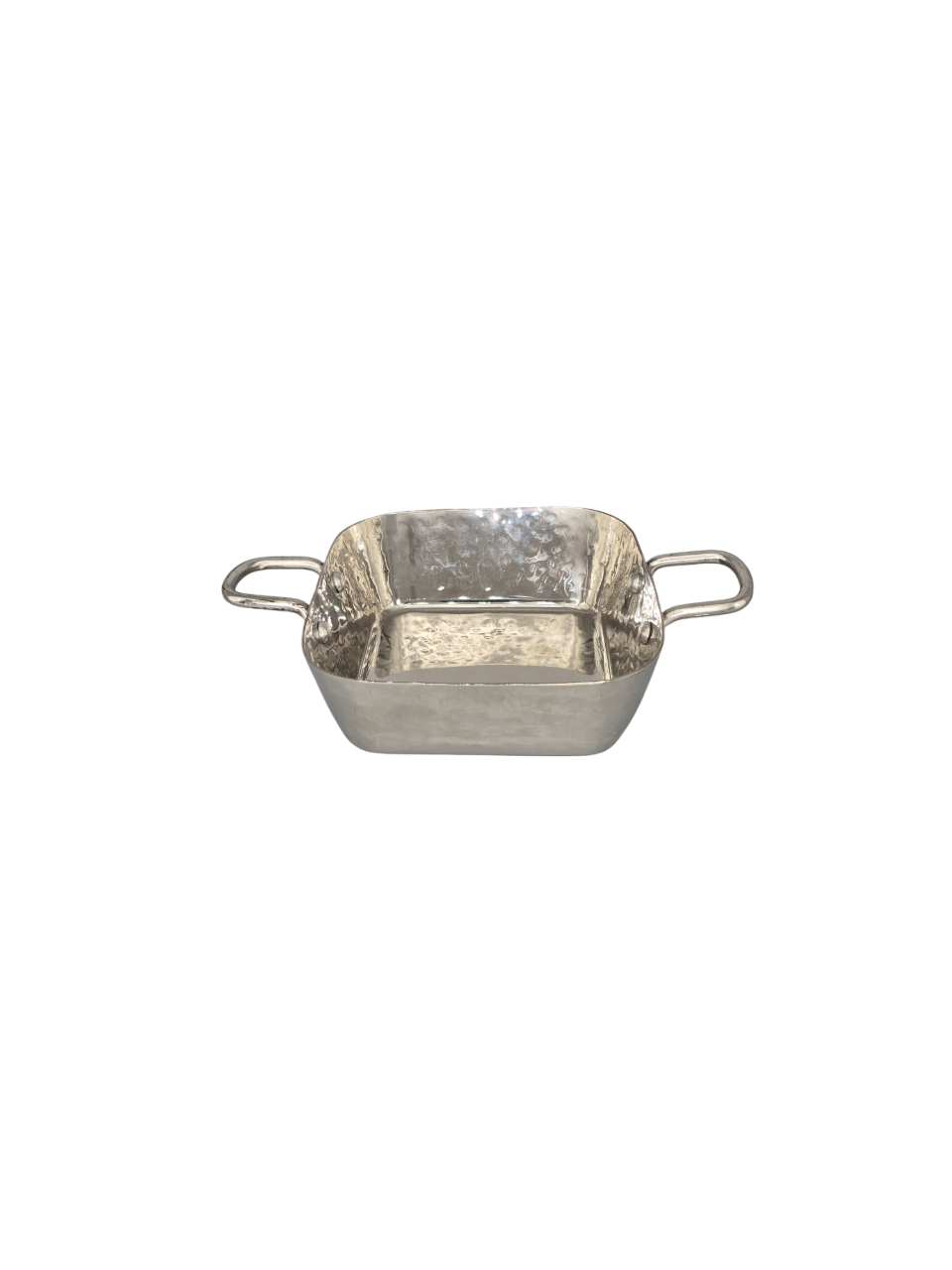 Stainless Steel Hammered Square Shape Serving Pan