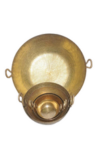 Charger l&#39;image dans la galerie, Brass Kadhai / Pital Cooking Kadai, Handcrafted &amp; Tin Caoting
