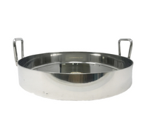 Load image into Gallery viewer, Stainless Steel Round Straight Border Kadai Wok, 14&quot;, Double Side SS Handle&#39;s
