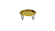 Load image into Gallery viewer, black Wire stand salad display tray with gold finish, premium quality
