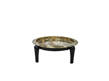 Load image into Gallery viewer, gold finish bar tray with bone leg stand, Indian Buffet supplies
