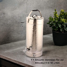 Load image into Gallery viewer, Hammered Tea Urn, Insulated Kettle, Steel
