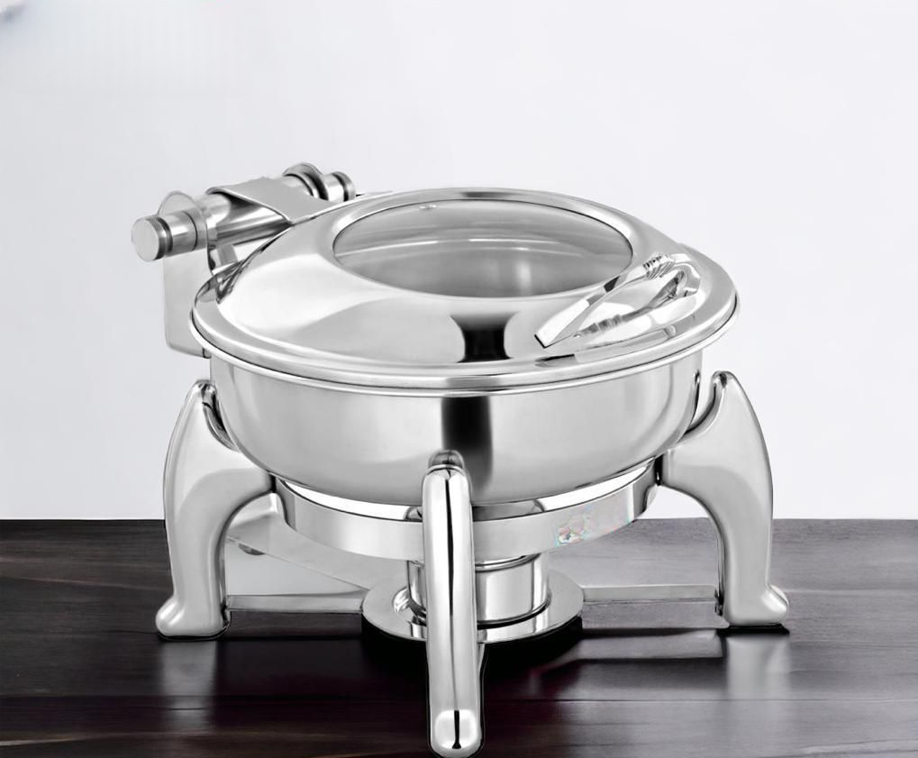 Round Hydraulic Chafing Dish, Premium Quality Stainless Steel