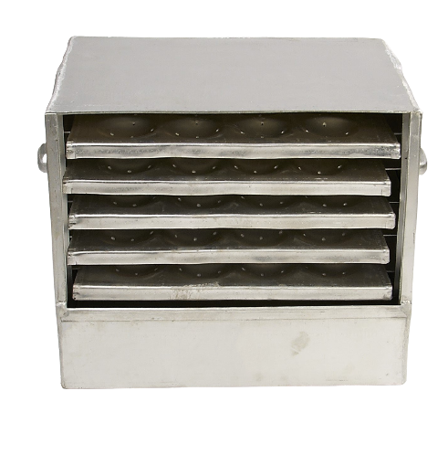 Aluminum 72 Idli's Gas Compatible Steamer Box or Idli Pot, 6 Trays, Heavy Duty, Double Sided Handle