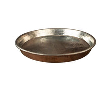 Charger l&#39;image dans la galerie, Tin Lined Copper Hammered Mahi Tava for Cooking, Big Size, 24&quot; Round
