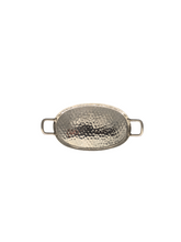 Load image into Gallery viewer, Stainless Steel Hammered Flat Oval Serving Pan, with Side Handles
