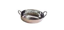 Load image into Gallery viewer, Stainless Steel Hammered Oval Deep Serving Pan, #1, 400 ML, Wire Handles
