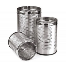 Charger l&#39;image dans la galerie, Stainless Steel Perforated Open Top Dustbin or Waste Baskets 7&quot; x 10&quot;, 8&quot; x 12&quot;, 10&quot; x 14&quot;, (Set Of 3 pcs)
