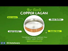 Load and play video in Gallery viewer, Copper Hammered Lucknowi Lagan or Handi, For Cooking, Comes with Kalai / Tin Coating, 14&quot; Round, 7 Liters, Premium Heavy Duty
