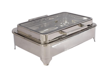 Charger l&#39;image dans la galerie, Rectangle shape full glass hydraulic chafing dish, Catering ware
