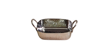 Charger l&#39;image dans la galerie, Stainless Steel Rectangle Serving Pan, Steel Handle, #1, 400 ML, 5.5&quot;, Hammered Finish
