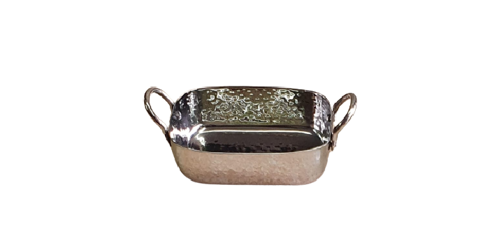 Rectangle Shape Hammered Deep Serving Pan, #2, 600 ML, 7