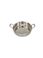 Charger l&#39;image dans la galerie, Stainless Steel Round Flat Serving Pan Bowl, comes with Steel Handles
