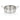 Stainless steel hammered round flat serving pan with steel handle, hand-beaten finish