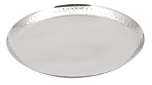 Charger l&#39;image dans la galerie, Stainless Steel Round Quarter Plate, 7&quot;, Side Hammered Finish
